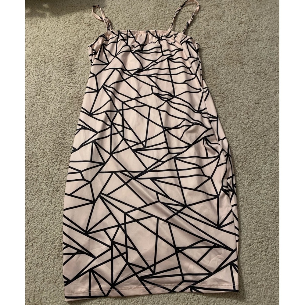 Pink geometric shape dress